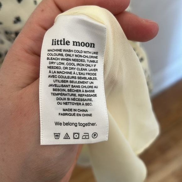 Little Moon pale butter yellow boho tiered ruffled maxi dress XS or S Aritzia - Picture 7 of 9